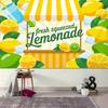 2D Plane 1 Piece of Cute Freshly Squeezed Lemonade-themed Background Fabric Party Decoration Banner Birthday