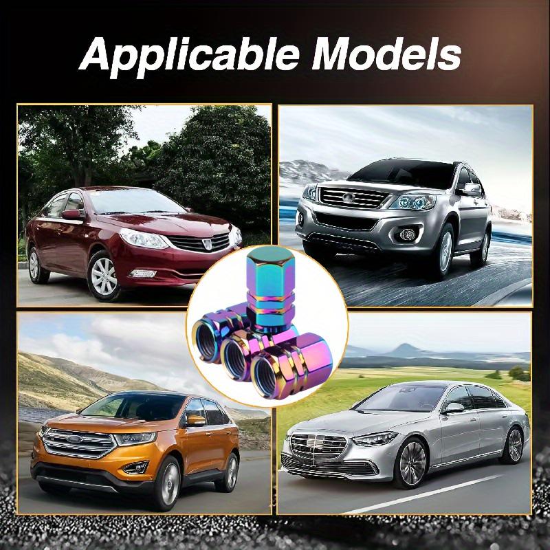 In-Stock Iridescent Aluminum Alloy Hex Valve Stem Cap for Cars & Motorcycles