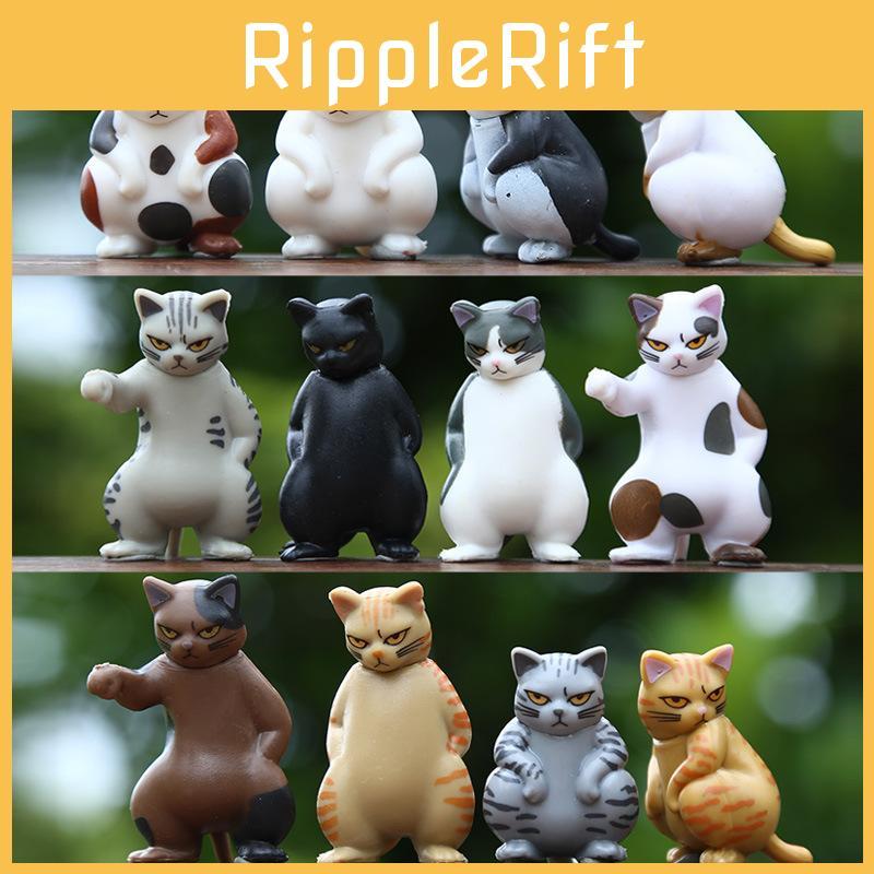 Social Cat Creative Blind Box Toy Pvc Figurine Desk Decor Car Display Collectible Art For Adults