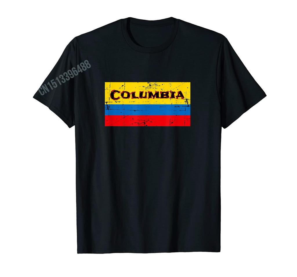ZX More Design Columbia Flag Heartbeat Columbian Pride National Day TShirt For Men Women T Shirt Hip Hop Tops Cotton Tees