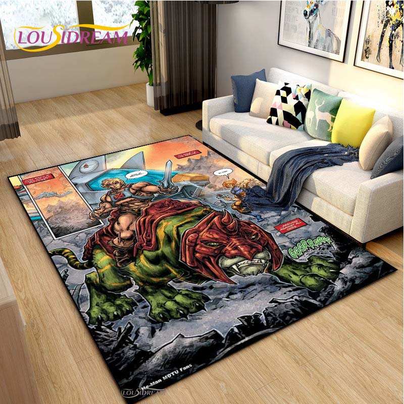 He-man meesters Cartoon Tapijt voor Woonkamer Slaapkamer Vloerkleed Keuken Kinderen Deur Antislip Vloermat Verjaardagscadeau Fotografie Requisieten Tapijt