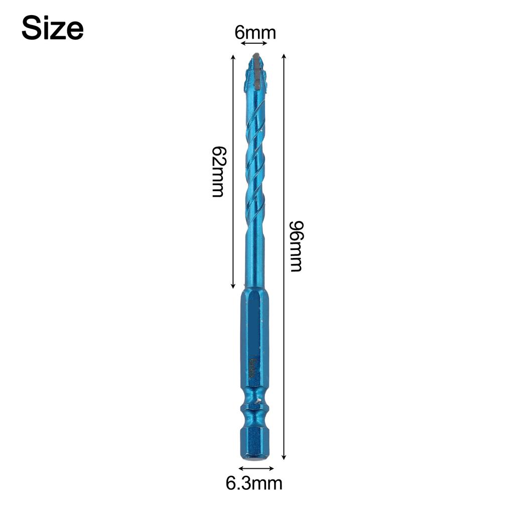 Steel Alloy Drill Bit 6/8/10/12mm Four-Flute Eccentric Drill Bit Set Drilling Tools For Glass Tile Punching Triangle Drill Bits