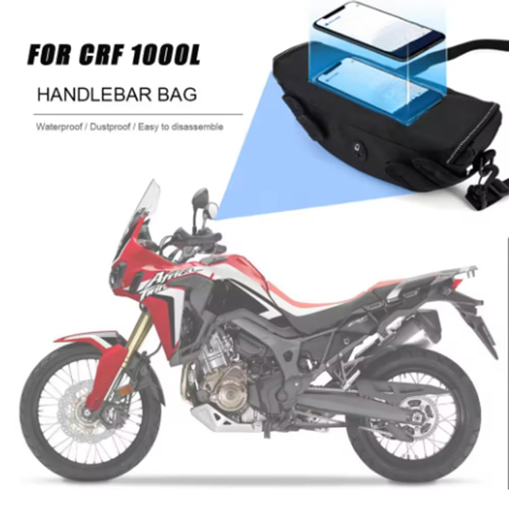 New Handlebar Motorcycle Waterproof Storage Travel Tool Portable Waterproof Storage Tool Bag for CRF1000L Africa and Adventure Sports Bag, Bag, Bag,