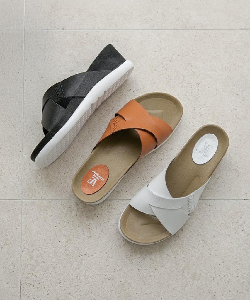 Pink Elephant (Sticky Sole) Heaven Leather Elastic Slippers (6Cm)
