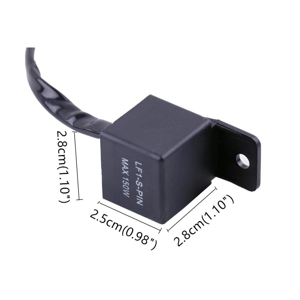 KAFEEK 2-Pin Electronic LED Flasher Relay FIX Motorcycle Turn Signal Bulbs Hyper Flash