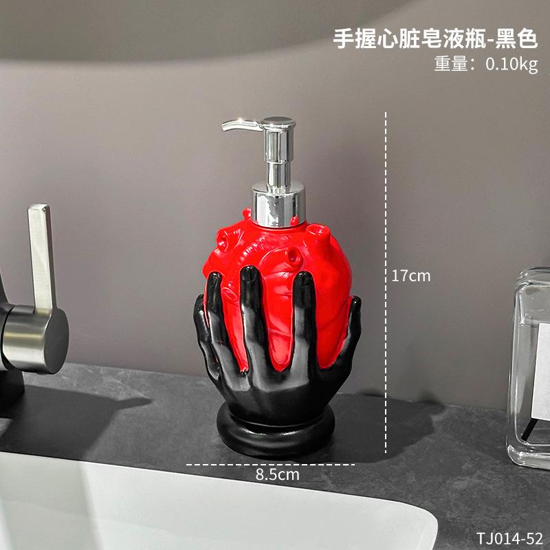 

Creative Abstract Hand-held Heart-shaped Resin Lotion Bottle Home Body Wash Shampoo Refills Travel Portable Soap Dispenser Gift