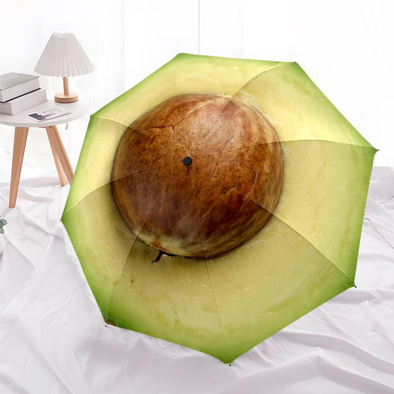1 PC Automatic Folding Umbrella -fruitPattern,Portable & Foldable Design with 8 Ribs,Christmas Birthday Gifts