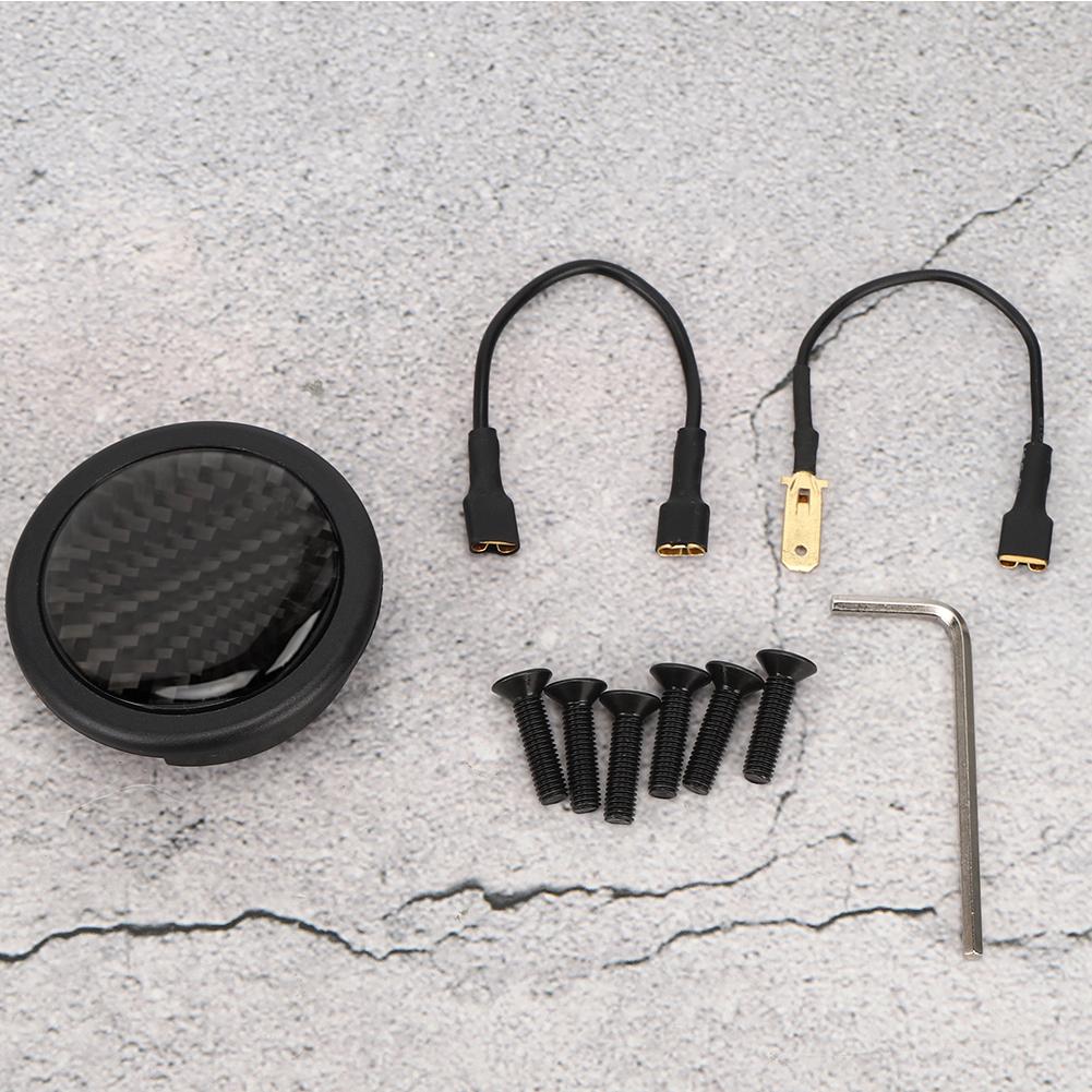 Carbon Fiber Horn Push Button for 6 Bolts for MOMO Steering Wheel Auto Car Modified Parts