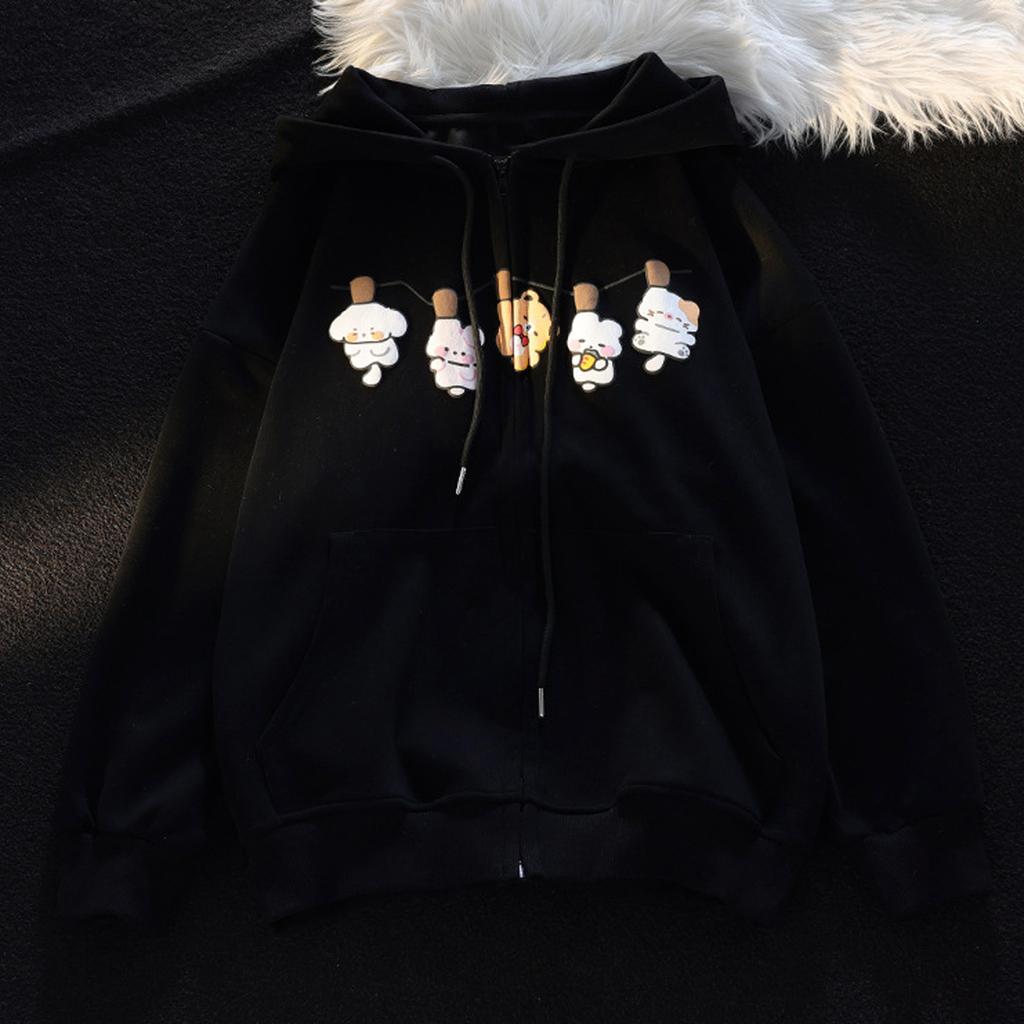 Ladies Fashion Casual Long Sleeve Round Neck Hoodie Pullover Top With  Pockets