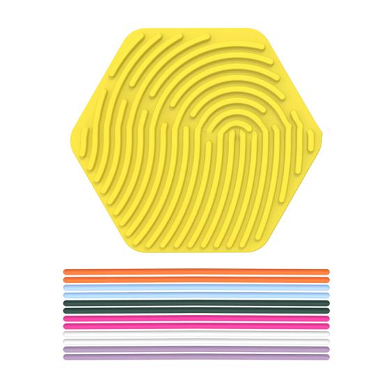 

Доска для сенсорной активности, успокаивающая, для снятия стресса, силиконовая полоска, игрушка-непоседа, развитие мелкой моторики, для детей и взрослых, образовательная шестиугольная занятая настольная игра жёлтый