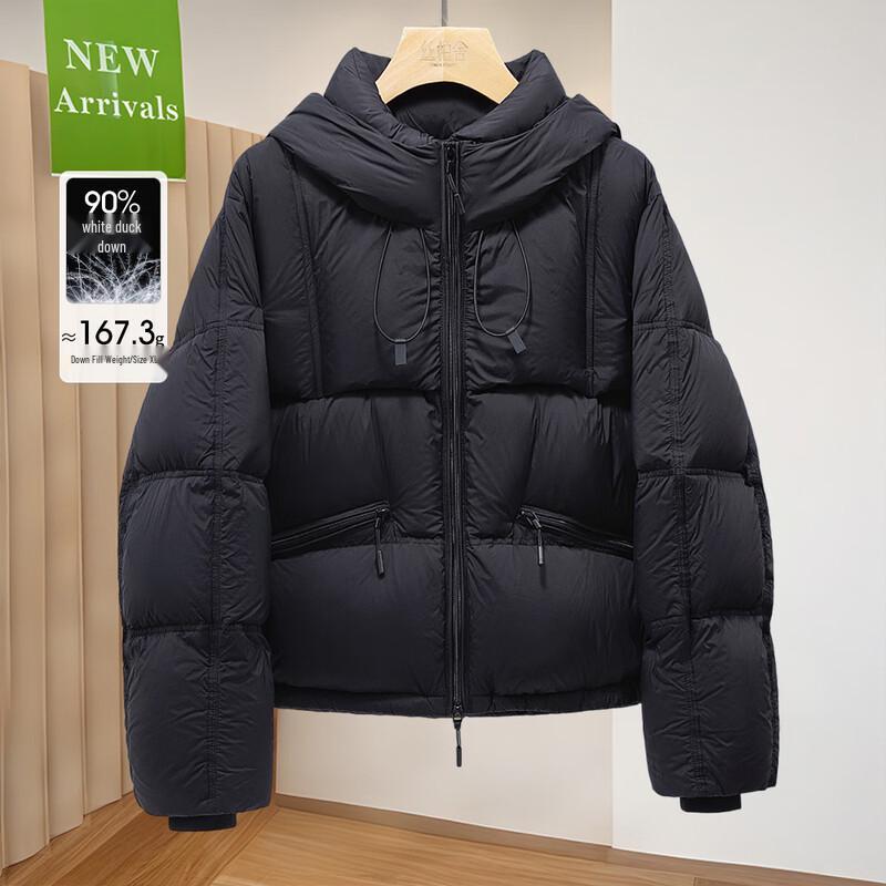 

Sibaishai Women s Hooded Loose Down Jacket S