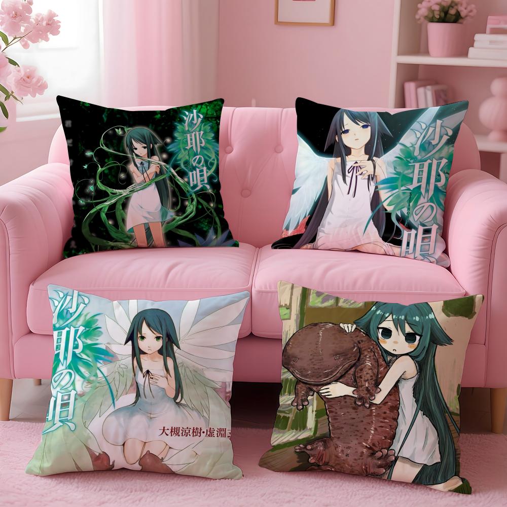Animethe Song Of S-Saya Pillow Case Plush Fabric Soft Double-Sided Printed Sofa Warm Winter Home Gift Cushion Cover
