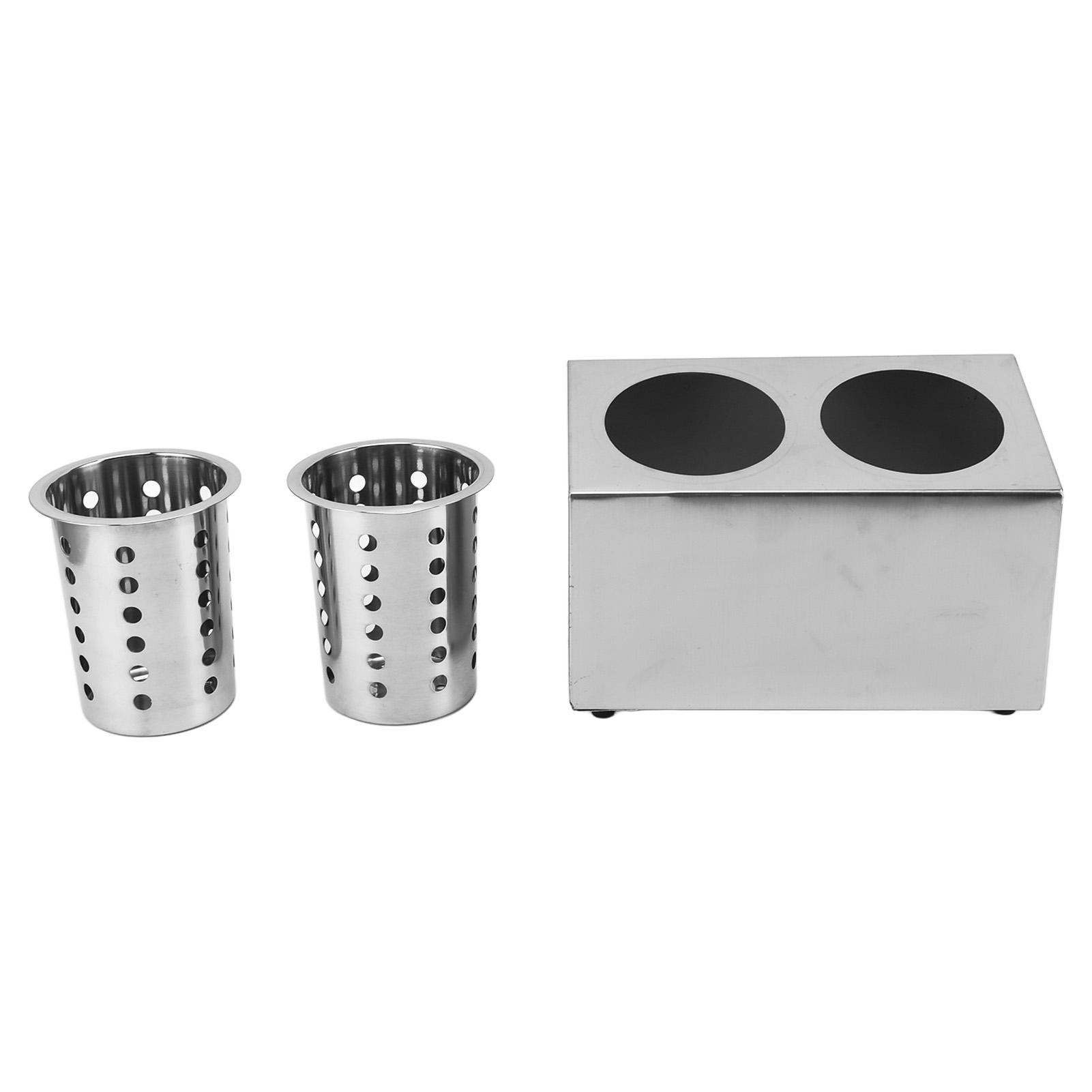 

Подставка для кухонных принадлежностей Многофункциональная Нескользящее дно Ведро для хранения ножей и вилок из нержавеющей стали 5 2 Slot