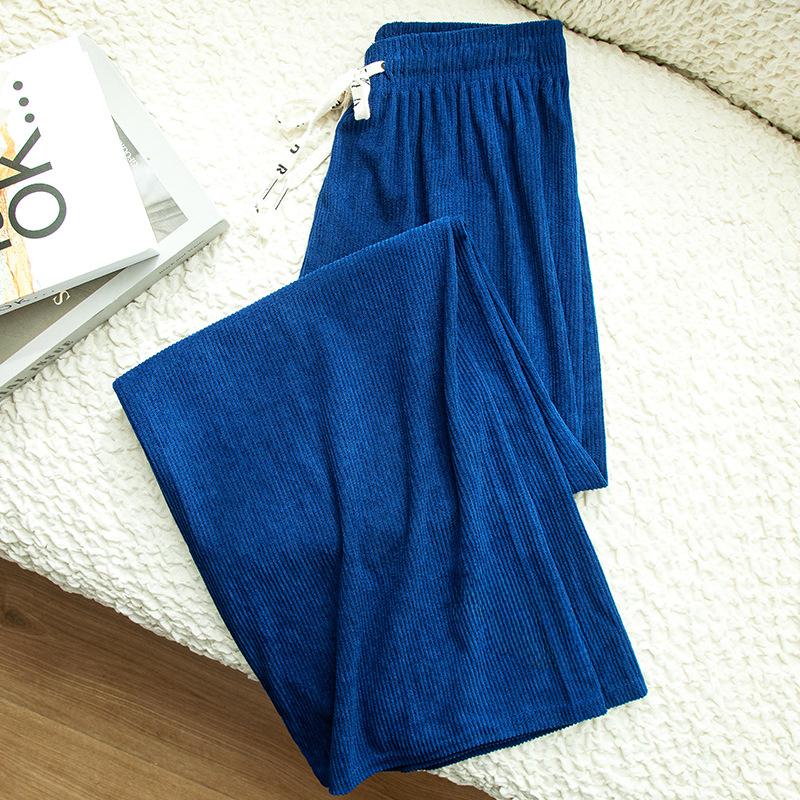 Corduroy Pant Autumn and Winter High-waisted Draped Dragging Trousers Casual Wide-legged Trousers