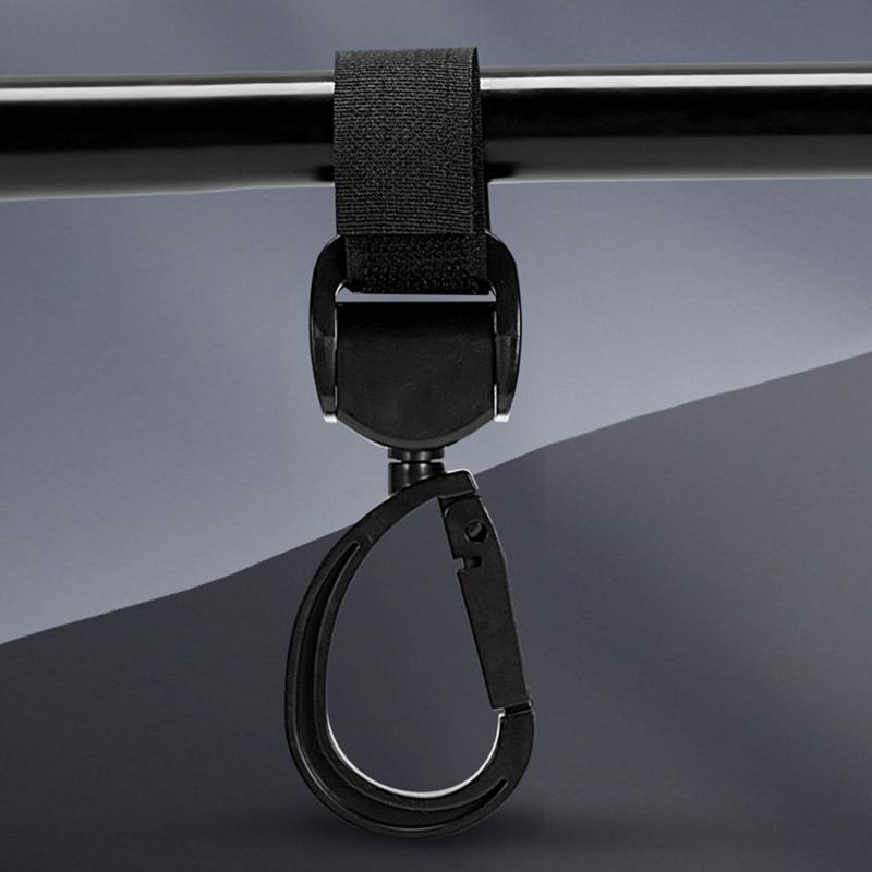 Upgrades Prams Hooks Rotatable Pram Clip Secure & Rotate Pram Hooks Strong Load Capacity for Hanging Bags On Prams