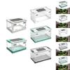 Transparent Foldable Reptile Terrarium Ventilated Box Multipurpose 360 Degree Viewing Portable Mesh Top Panel Breeding Tank