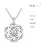 Moissanite Rose Firework Zirconia Necklace and Luxury Stud Earrings - Women's Niche Design Hot Seller