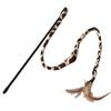 Short Pole Cat Teasing Stick Pet Cat with Feathers Cat Interactive Cat Toy Self-hi To Relieve Boredom and Bite-resistant