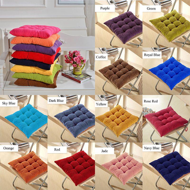 Pad Seat Removable Thick Soft Corduroy Cushion Pad Seat Chair Patio Home Sofa