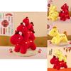 Traditional Red Foxtrot Horse Plush Toy For New Year Celebration And Gift Giving