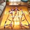 Golden Hustle: Elegance Motion Carpet Living Room and Bedroom Mats Suitable for All Seasons Bathroom Mat Fashion Dormitory Decoration