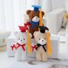14cm Cute Stuffed Animal Doll Cartoon Graduation Bear Doll Doctor Bear Plush Toy  Graduation