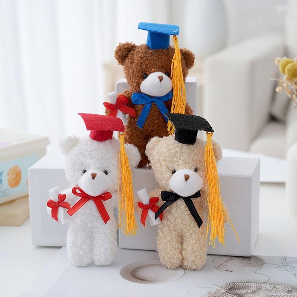 14cm Cute Stuffed Animal Doll Cartoon Graduation Bear Doll Doctor Bear Plush Toy Graduation