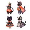 Vintage Wooden Witch Cat Pendant Halloween Hanging Ornament, Decorative Pendant, Rustic Pumpkin Ornament Cute Holiday Party Favors for Tree And