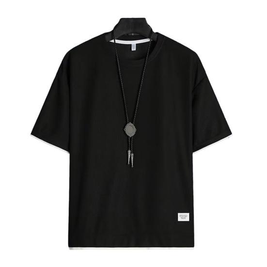 Hip Hop T-Shirt Stilvolles, einfarbiges, weiches Herren-Sommer-T-Shirt Lässiges Herren-Pendel-Top Sommer-T-Shirt Männerkleidung