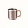 Captain Stag Outdoor Double Stainless Steel Mug 220ml Wood Handle Light Beige Uh
