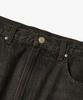 Yujen Slit Washed Denim Long Skirt_Dust Black