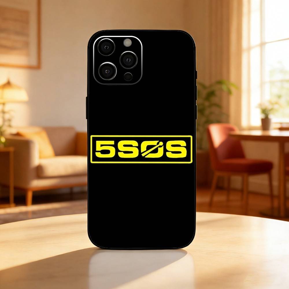 5 S-Seconds of S-Summers Band Phone Case For iPhone17,16,15,14,13,12 Plus,Max Soft Silicone Black Cover
