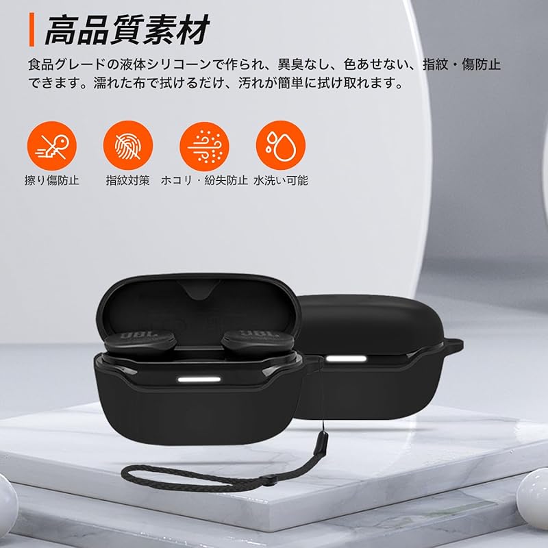 JBL ENDURANCE RACE for 2 case Full protective cover silicon case [HUKWIMO] With carabiner Shockproof waterproof dustproof Can be charged while wearing