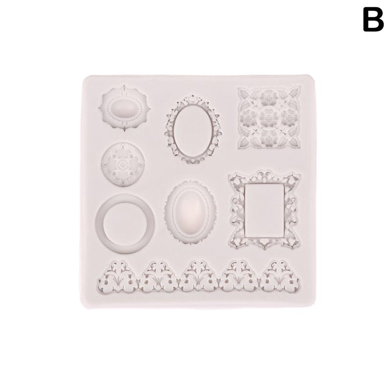 Dragonfly Crown Key Po Frame Shaped Silicone Mold Diy Lace Scroll Po Frame Silicone Candy Cake Border Decoration Mold