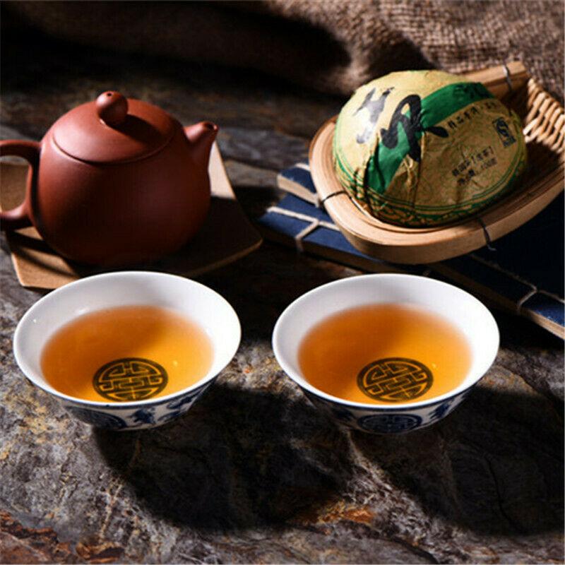 100g Yunnan Old Tea Tree Puer Tee Shen Pu'er Teekuchen Rohe Pu-Erh Grünteekuchen