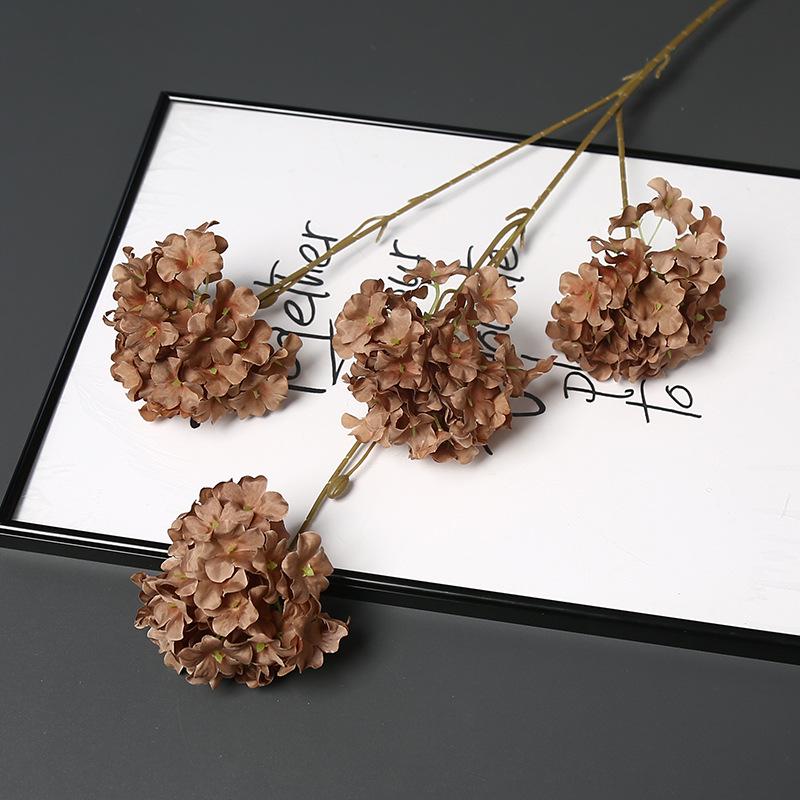 Vierhoofdige Sneeuwvlok Hortensia Kunstbloemstuk voor Bruiloften, Landschapsarchitectuur, Hotel Decoratie en Artistieke Displays.