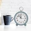 DOACT Desk Clock, Mediterranean Style Table Clock, Silent Alarm Clock with Loud Alarm, Easy To Read Time, for BedroomLiving RoomInterior Decoration