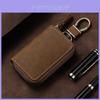 Leather Car Key Case With Foldable Design And Vintage Style For Men And Women