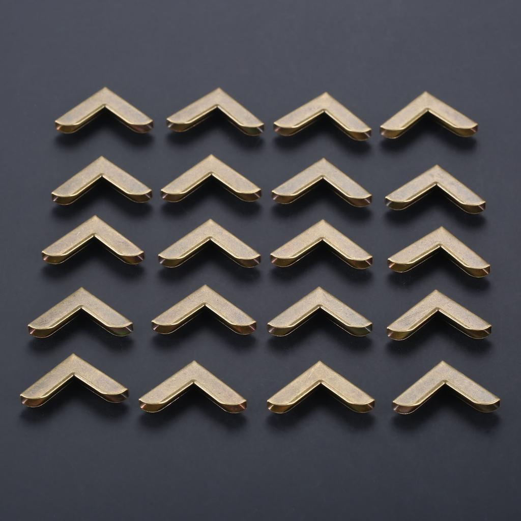 20 Pcs Zinc Alloy Book Scrapbooking Albums Menus Folders Collar Corner Protectors Decorative Corner Brackets Furniture Hardware