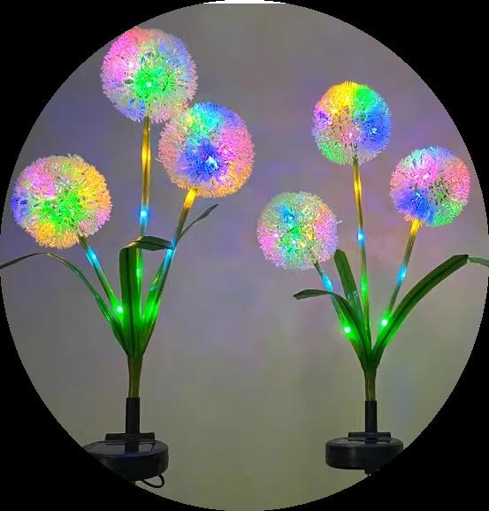 

Solar Powered Outdoor Garden Light Waterproof Dandelion Lawn Lamp for Yard Patio Atmosphere Decoration 1