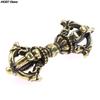 1 Stück Tibetisches Handwerk Buddhistisches Kupfer Fünf-Teile Dorje Vajra Stößel ca. 46*14mm