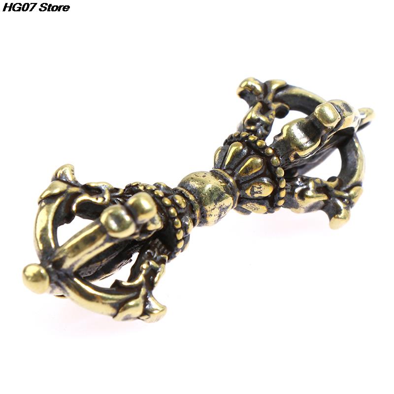 1 Stück Tibetisches Handwerk Buddhistisches Kupfer Fünf-Teile Dorje Vajra Stößel ca. 46*14mm