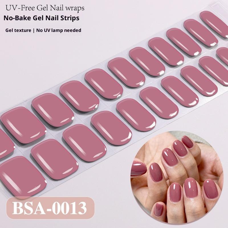 Europäischer und Amerikanischer Stil Einfarbige Nagelsticker UV-freie Gel-Nagelfolien Kein Backen Gel-Nagelsticker