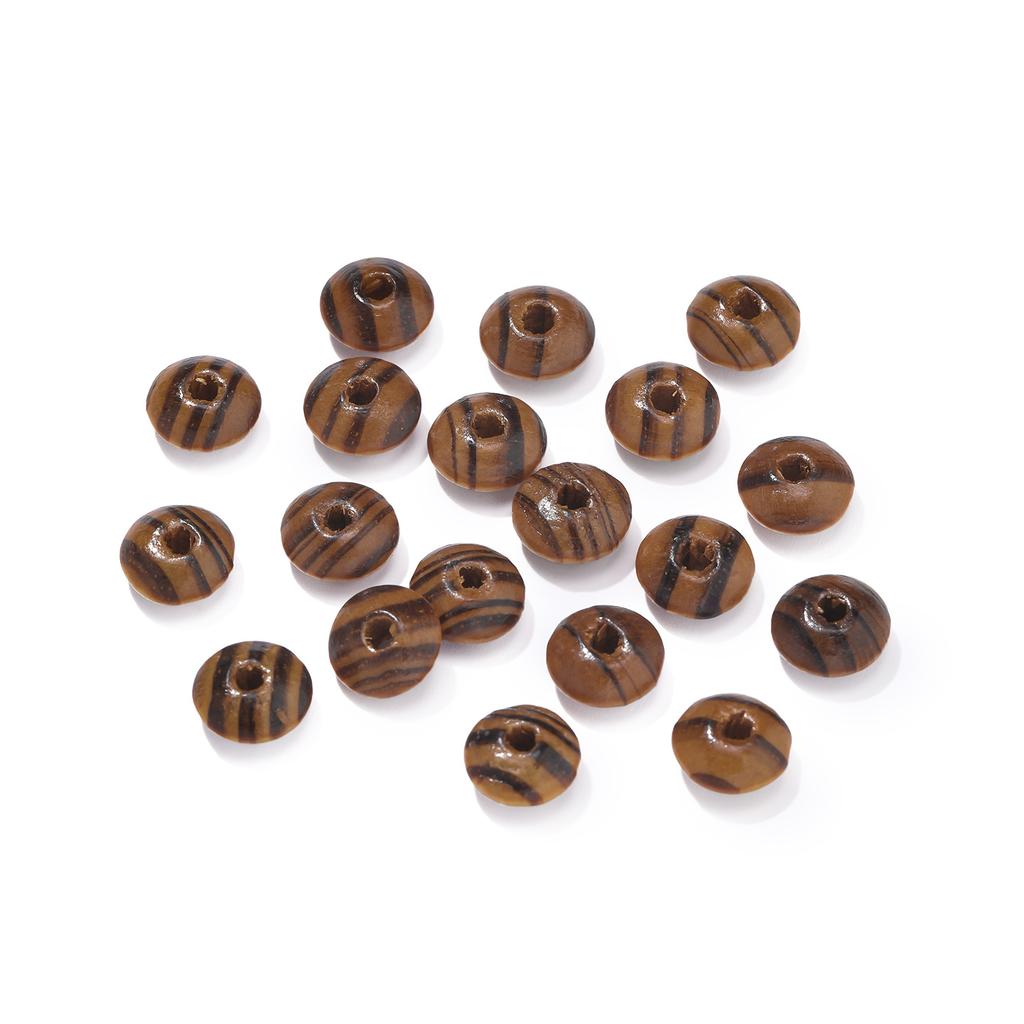 Handmade DIY Beaded Retro Wooden Beads Loose Beads Jewelry Accessories