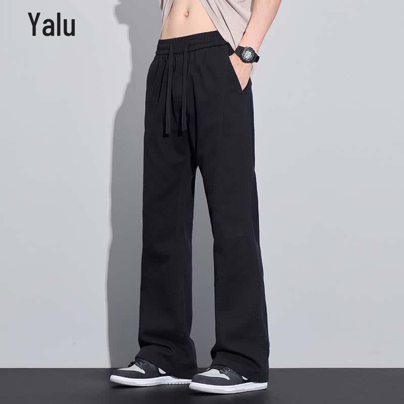 Yalu Men's Cotton Loose Fit Bootcut Cargo Pants