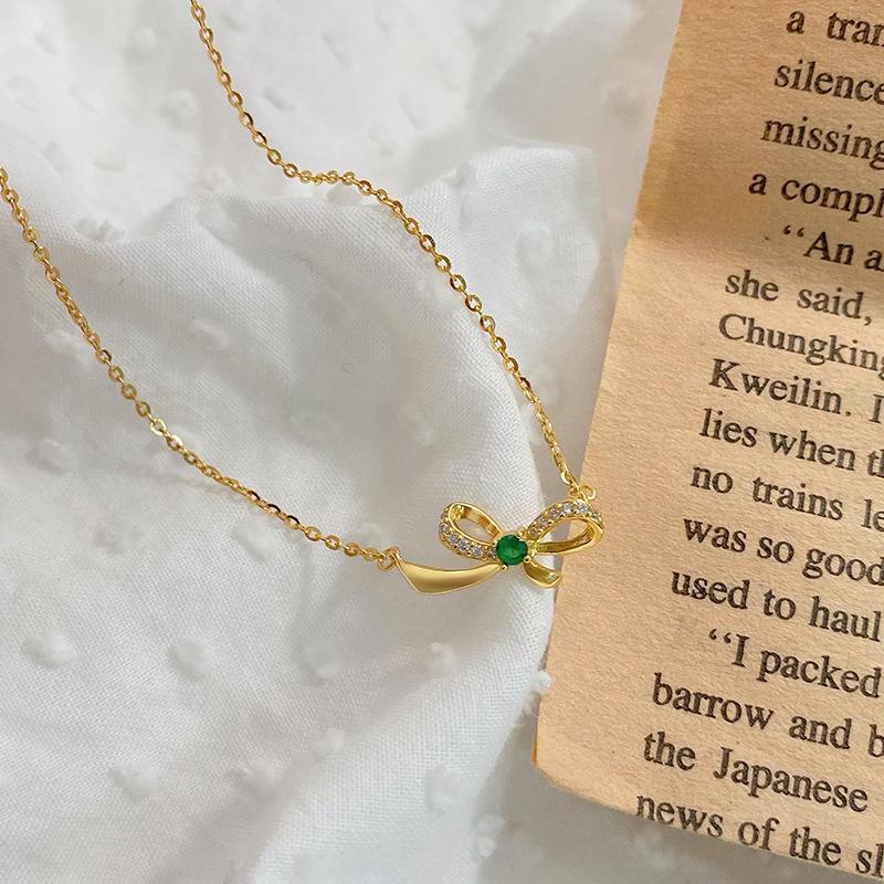 

Ожерелье-бант в национальном стиле для женщин, легкая роскошь и нишевый дизайн, универсальные и милые ожерелья