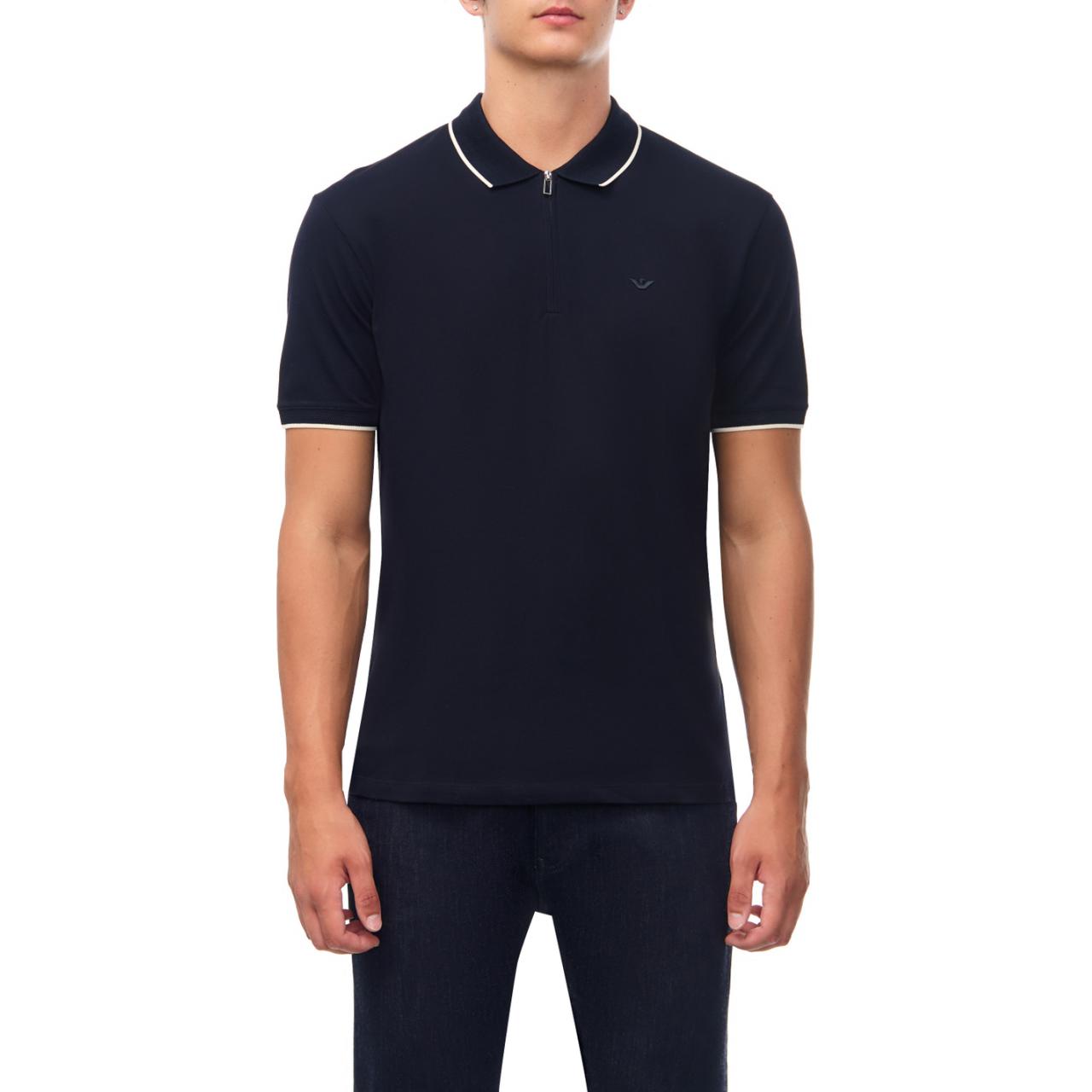 Emporio Armani Embroidered Logo Polo Shirt Men tops Black 6R1FC0-1JTKZ-0920 M