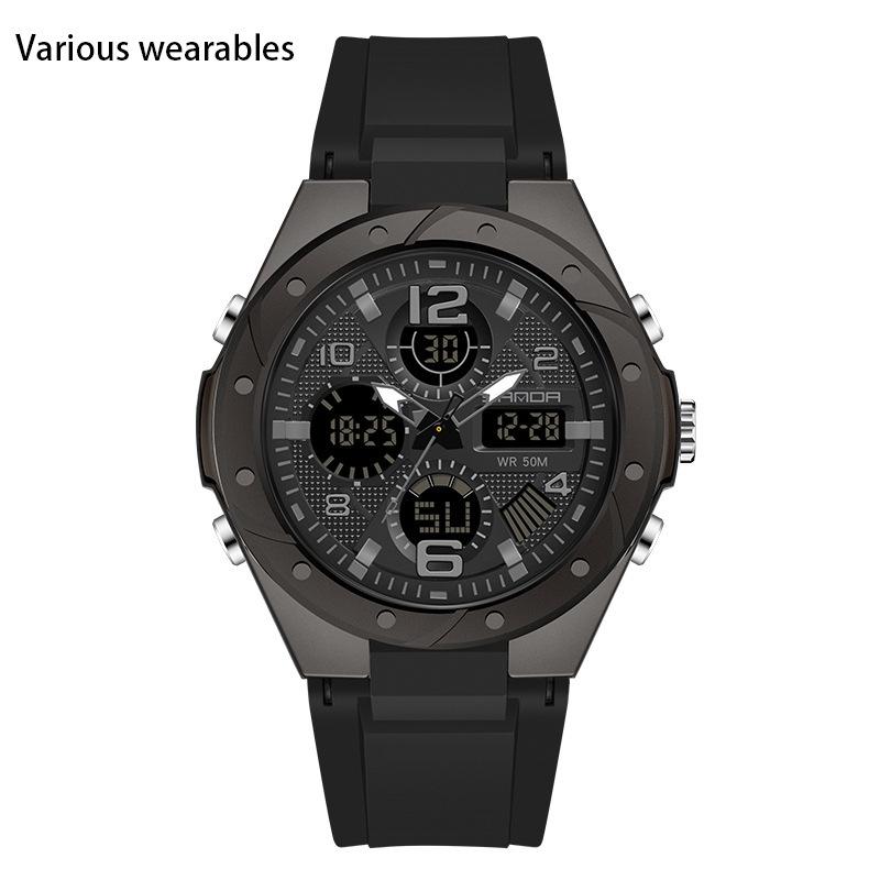 New Harajuku Style Skull Waterproof Men's Electronic Multi-Function Electronic Watch Outdoor Sports Men's Watch