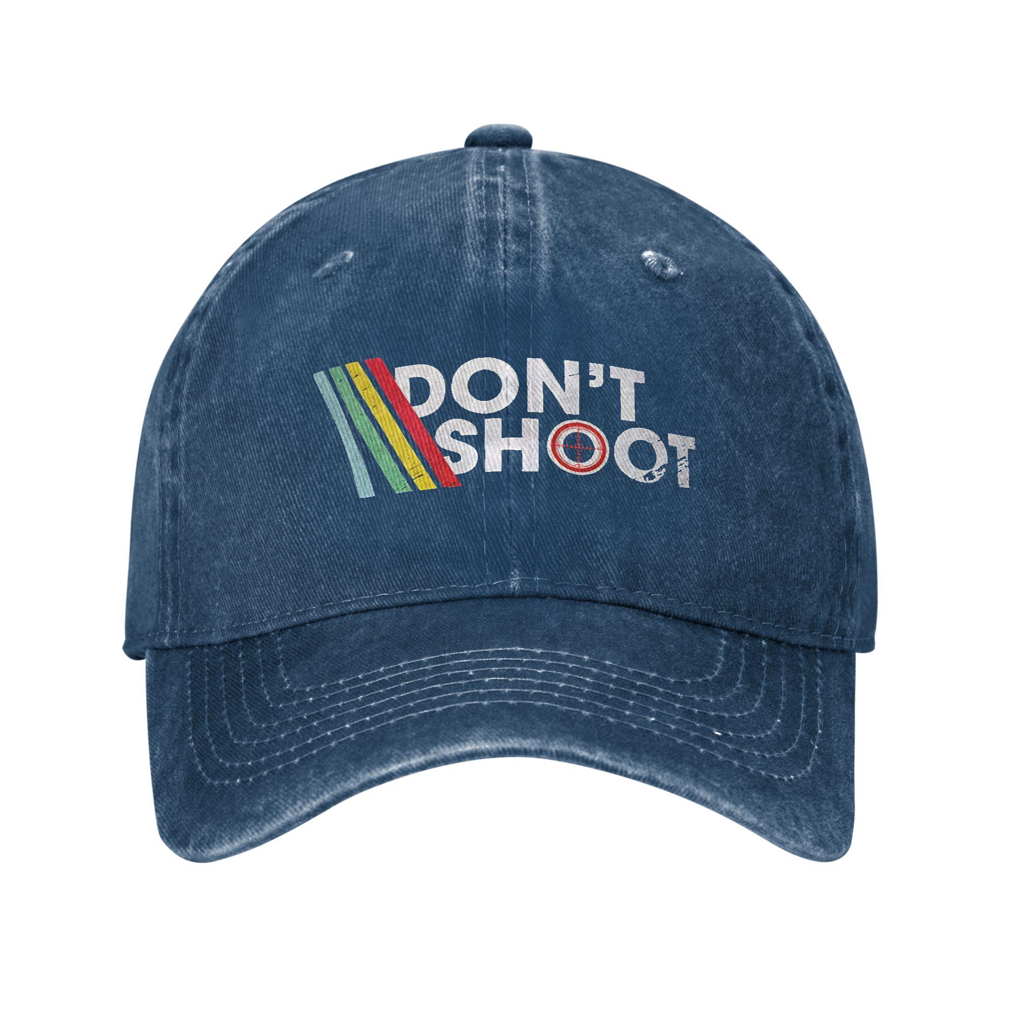

DonT Shoot Game Baseball Cap Sun ARC Raiders Camping Sunscreen Washed Trucker Hat Unisex Men Fitted Retro Print Baseball Caps One Size темно-синього кольору