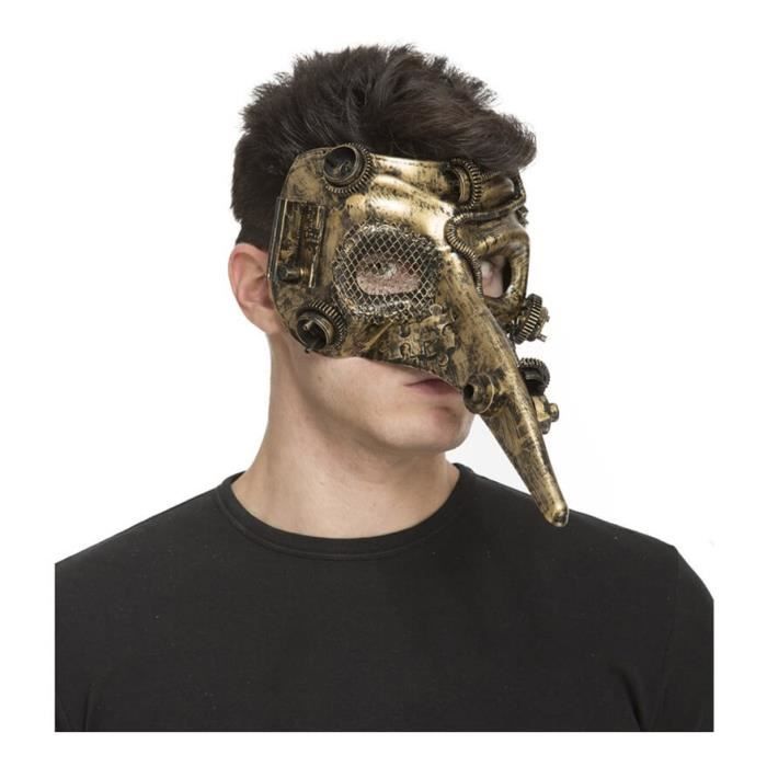 Masque de Steampunk Nez Longue - Disfrazzes - Multicolore - Adulte - Jaune - Mixte